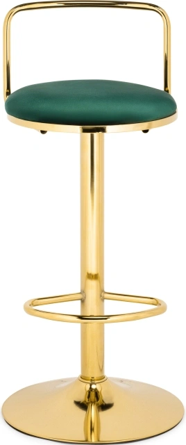 Полубарный стул Lusia, зеленый / золотой