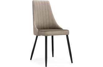 Стул Кора, мягкий, бежевый / черный
