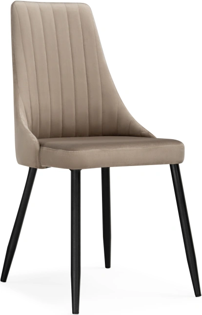 Стул Кора, мягкий, бежевый / черный