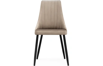 Стул Кора, мягкий, бежевый / черный