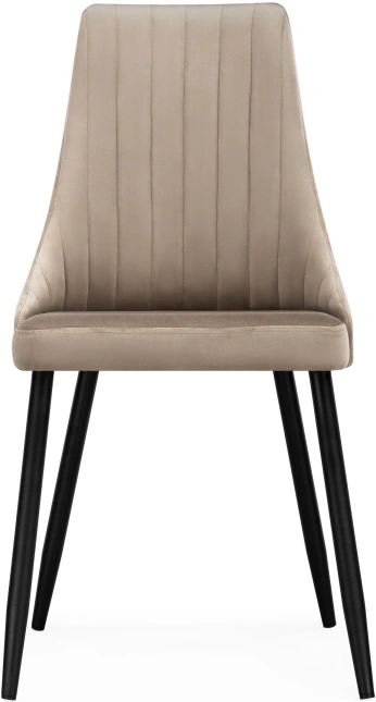 Стул Кора, мягкий, бежевый / черный