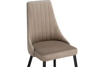 Стул Кора, мягкий, бежевый / черный