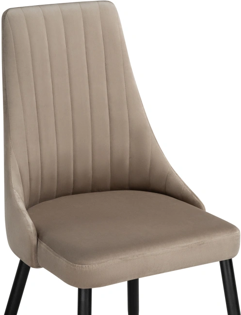 Стул Кора, мягкий, бежевый / черный