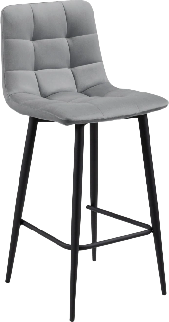 Полубарный стул Чилли К, на металлокаркасе, темно-серый / черный