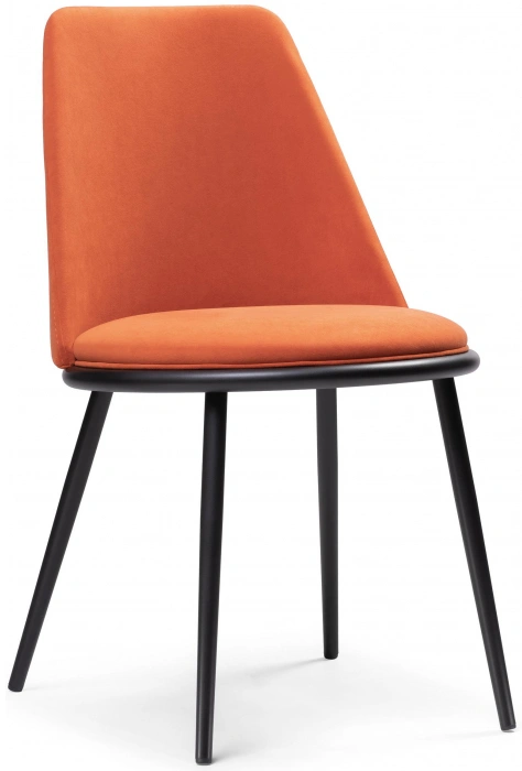 Стул Алдис, на металлокаркасе, катания флам / черный матовый