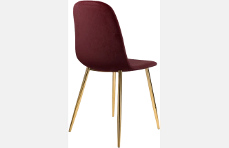 Стул Dabl, на металлокаркасе, wine red