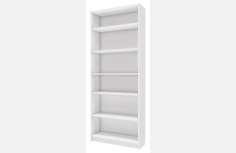 Стеллаж Бильд 80x28x202, Белый