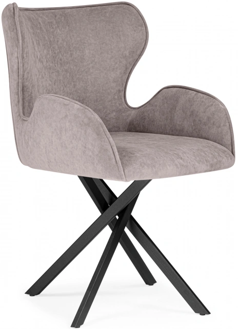 Стул Карлайл, мягкий, поворотный, латте brendy smoke 04 / черный