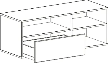 Тумба под ТВ Кёльн 1220, с ящиком, белый аляска / белый глянец