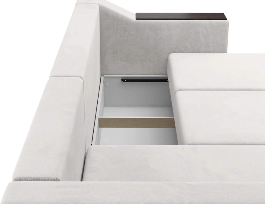 Диван угловой Невада, модель 020, комплектация 3 правый, Omega 01 (бежевый)