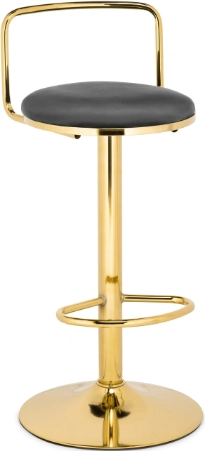 Полубарный стул Lusia, темно-серый / золотой