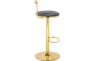 Полубарный стул Lusia, темно-серый / золотой