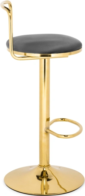 Полубарный стул Lusia, темно-серый / золотой