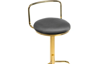 Полубарный стул Lusia, темно-серый / золотой