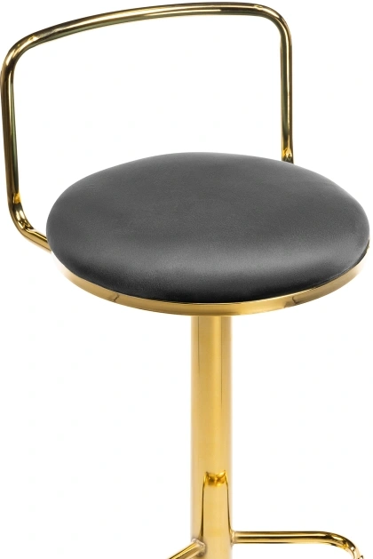 Полубарный стул Lusia, темно-серый / золотой
