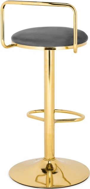 Полубарный стул Lusia, темно-серый / золотой