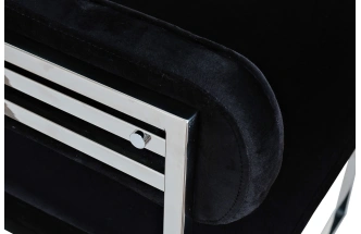 Стул GY-8504STUL-CHERN, мягкий, велюр, черный / хром 