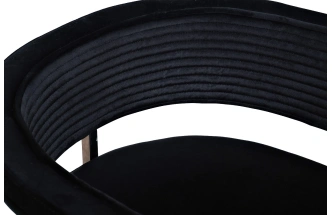 Стул GY-8504STUL-CHERN, мягкий, велюр, черный / хром 