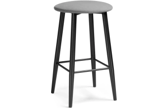 Полубарный табурет Гангток, катания сильвер / черный матовый