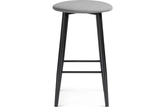 Полубарный табурет Гангток, катания сильвер / черный матовый