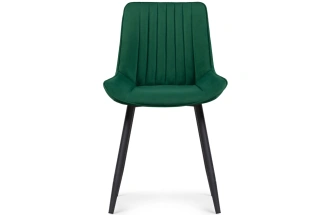 Стул Седа, мягкий, велюр зеленый / черный
