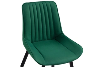 Стул Седа, мягкий, велюр зеленый / черный