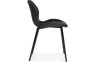 Стул Вальд, на металлокаркасе, черный / черный глянец