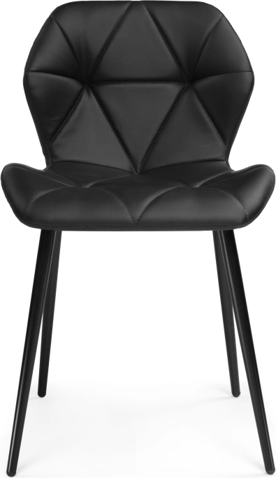 Стул Вальд, на металлокаркасе, черный / черный глянец