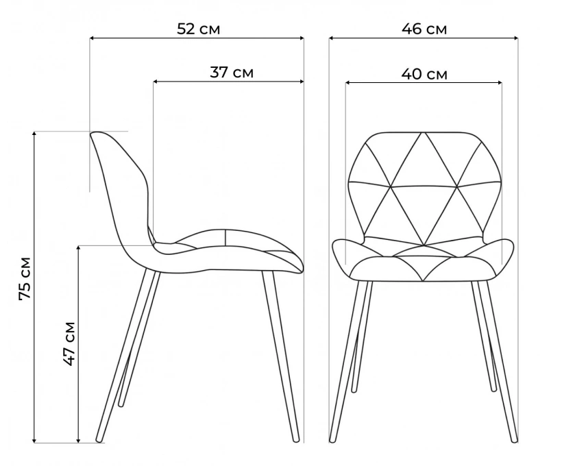 Стул Вальд, на металлокаркасе, черный / черный глянец