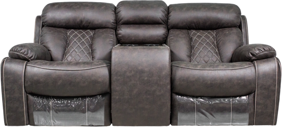 Диван прямой Азалия, электрореклайнер, двухместный, Тревел Брик, Венге, Контрастная