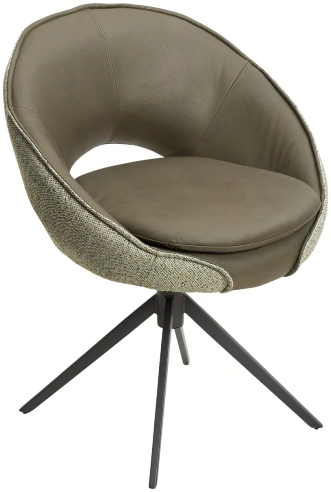 Стул Anabel, поворотный, зеленый F07-003-01, Montecristo 8421, серый каркас