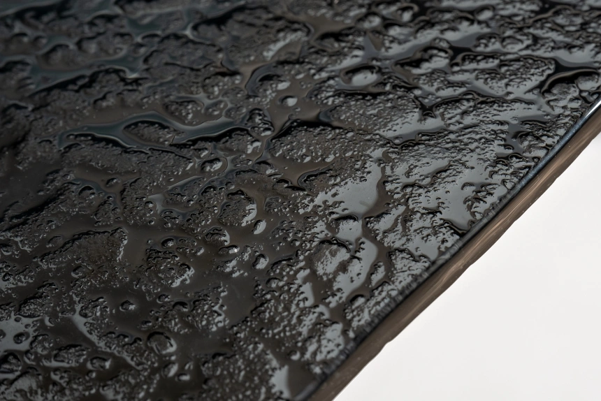 Обеденный стол Fusion, стекло, черный / шампань 