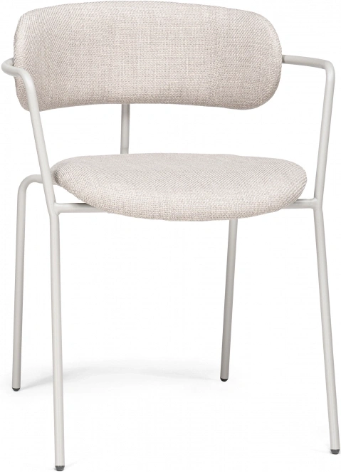 Стул-кресло Маки, бежевый / серый матовый