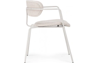 Стул-кресло Маки, бежевый / серый матовый