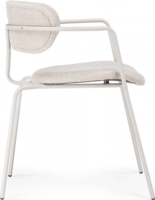 Стул-кресло Маки, бежевый / серый матовый