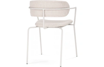 Стул-кресло Маки, бежевый / серый матовый