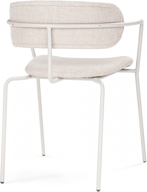 Стул-кресло Маки, бежевый / серый матовый