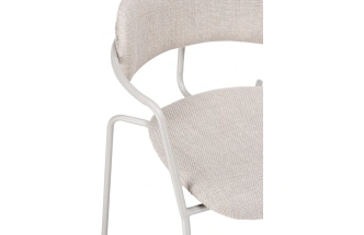 Стул-кресло Маки, бежевый / серый матовый