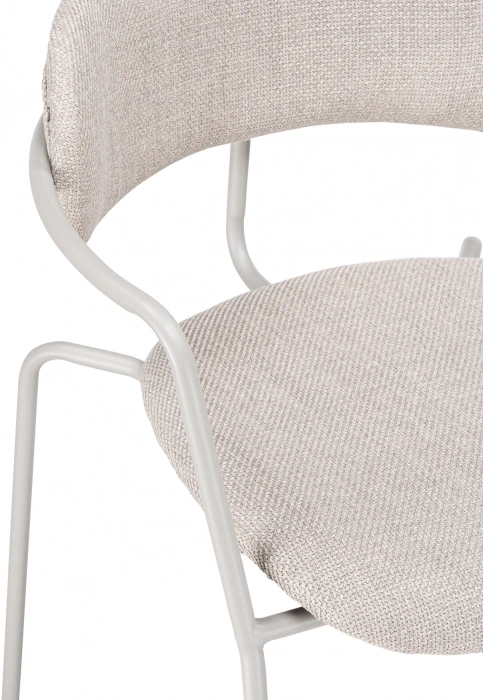 Стул-кресло Маки, бежевый / серый матовый