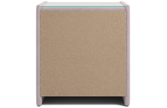 Тумба прикроватная Аризона, мягкая, с ящиками, велюр, альба роза