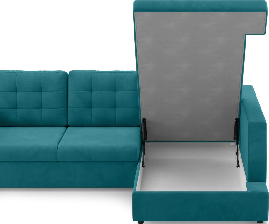 Диван угловой Невада, модель 020, комплектация 3 правый, Omega 61 (зелёный)