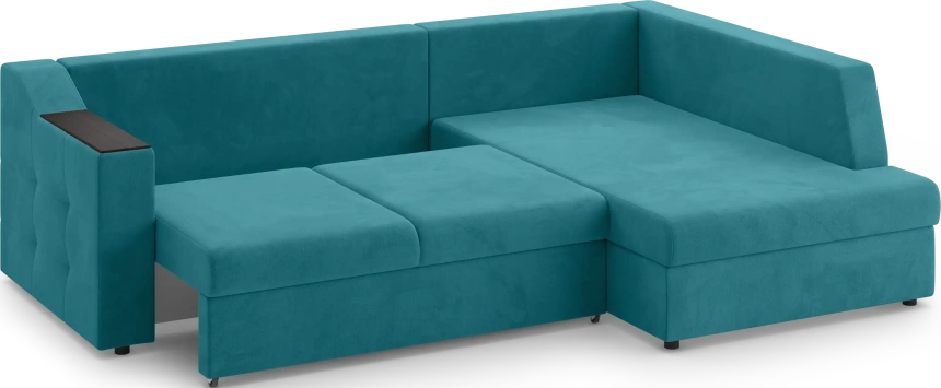 Диван угловой Невада, модель 020, комплектация 3 правый, Omega 61 (зелёный)