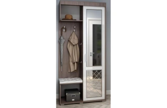 Прихожая Даин, шимо темный / белый