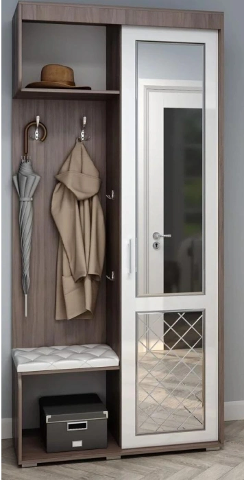 Прихожая Даин, шимо темный / белый