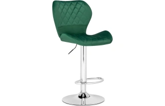 Барный стул Porch, с подножкой, зеленый / хром