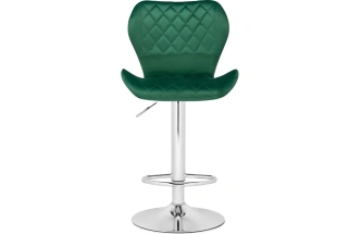 Барный стул Porch, с подножкой, зеленый / хром