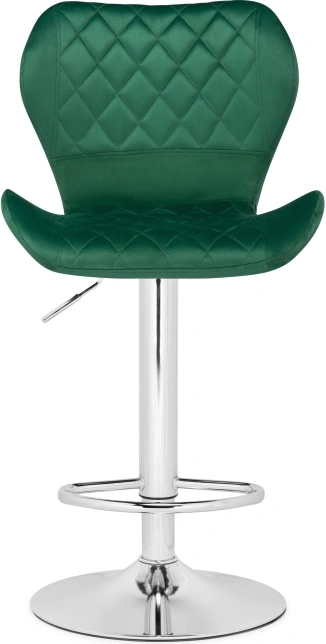 Барный стул Porch, с подножкой, зеленый / хром