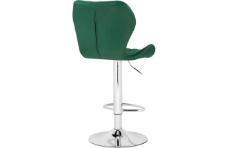 Барный стул Porch, с подножкой, зеленый / хром