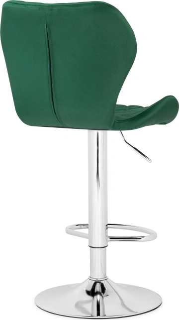 Барный стул Porch, с подножкой, зеленый / хром