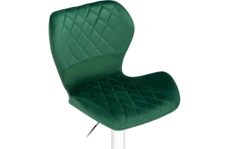 Барный стул Porch, с подножкой, зеленый / хром